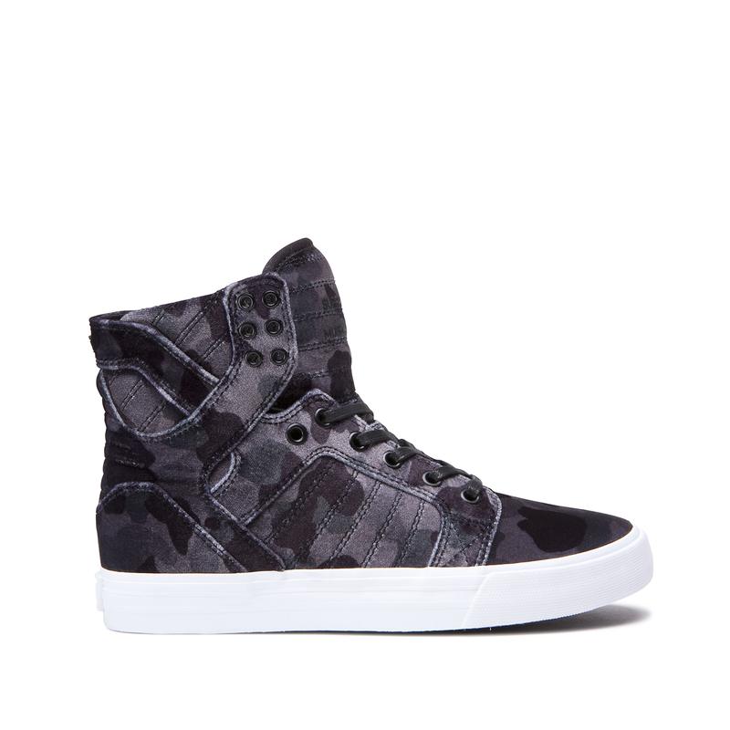 Buty Supra SKYTOP - Sneakersy Wysokie Damskie - Camo / Czarne (LCFO-82395)